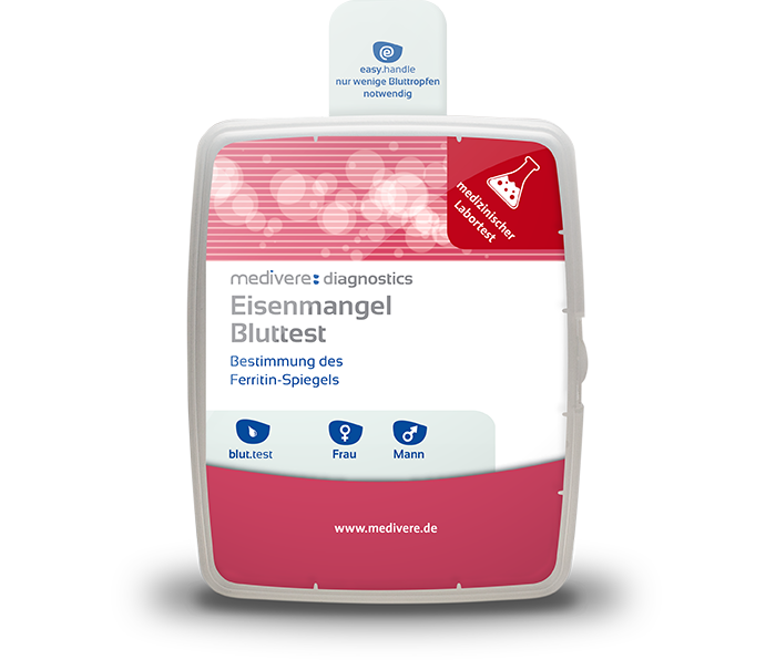 Produktbild: Medivere Eisenmangel Bluttest zur Bestimmung des Ferritin-Spiegels