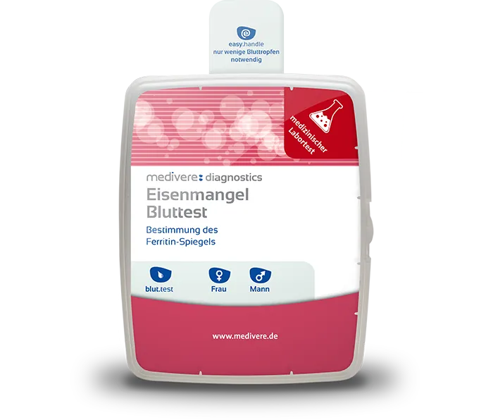 Produktbild: Medivere Eisenmangel Bluttest zur Bestimmung des Ferritin-Spiegels