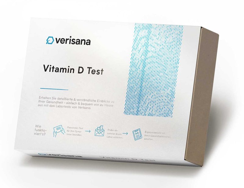 Verisana Vitamin-D-Test: Produktverpackung des Heimtests